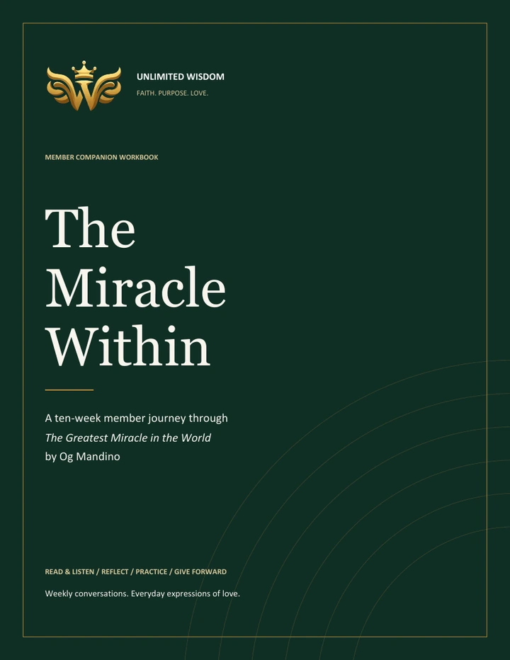 The Miracle Within, the Unlimited Wisdom companion workbook